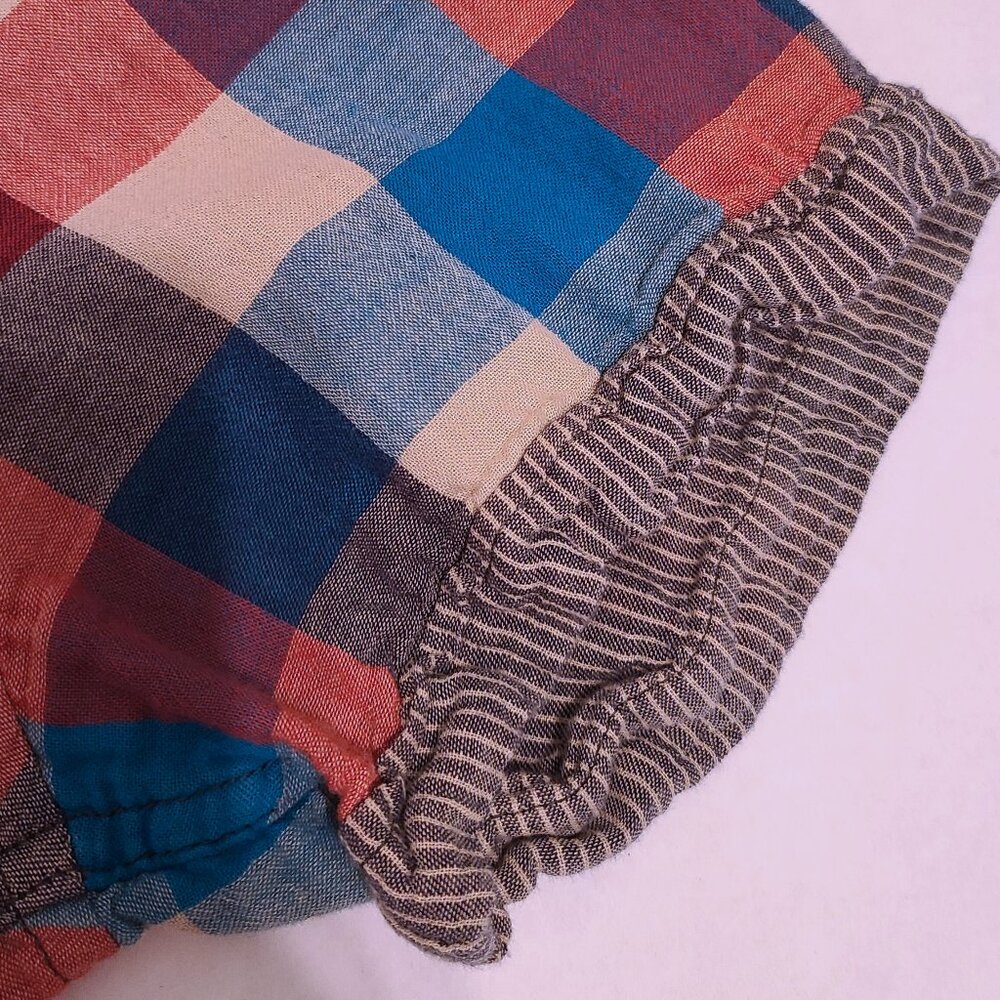 Merona Red, Blue & Cream Plaid Button-Down Shirt β Size M - Picture 6 of 8